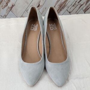 MADE Suede Light Gray Heels